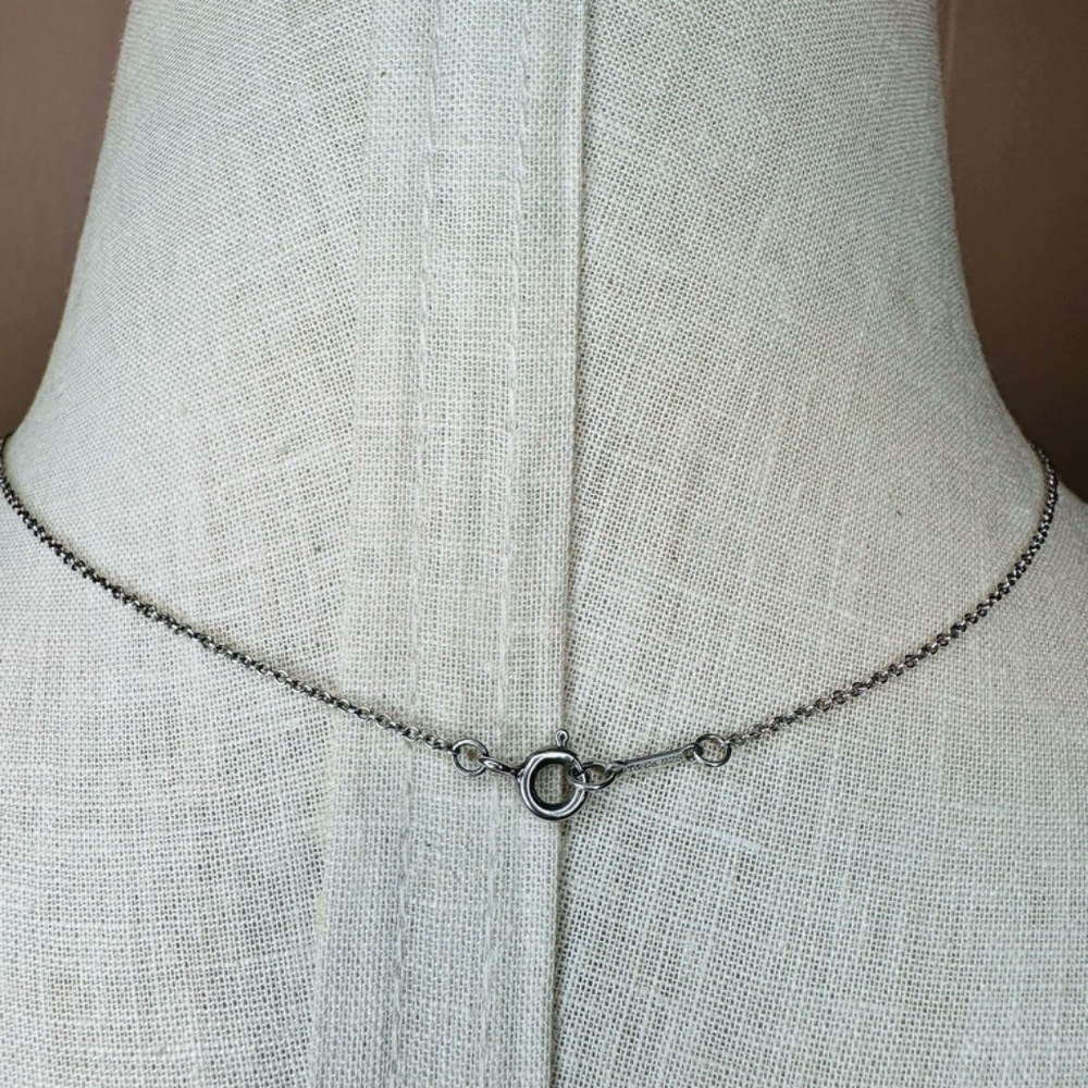 Tiffany & Co. Paloma Picasso Graffiti Love Pendant Necklace Sterling Silver 16" - Picture 7 of 7